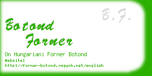 botond forner business card